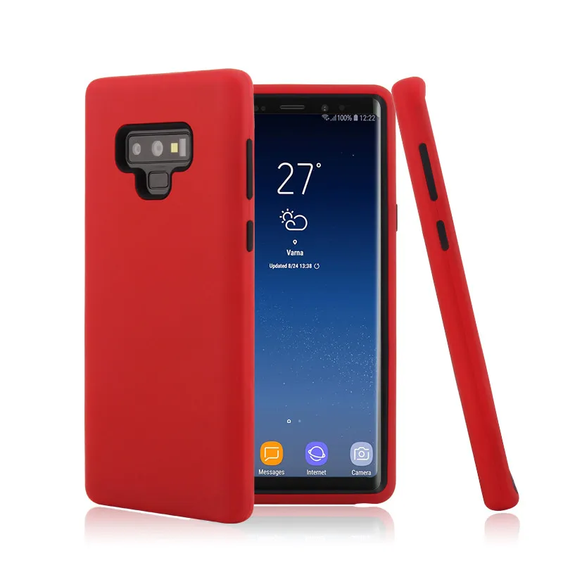 Для samsung Galaxy note9 s9 s9plus силиконовый ударопрочный чехол 360 градусов твердый матовый антидетонационный Гибридный Броня Защита всего тела