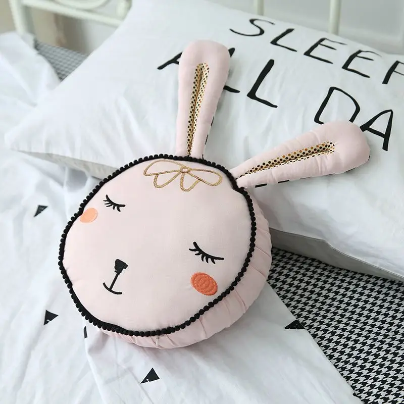 Rabbit Милый розовый кролик уши Gead мультфильм детская подушка детская комната украшение Подушка Детская Спящая плюшевая кукла мягкая игрушка подарок для девочки - Цвет: Rabbit
