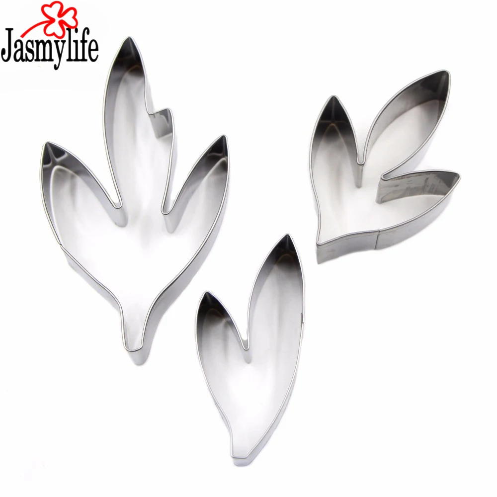 3 шт./компл. Пионовые листья ремешок из нержавеющей стали для украшения цветочных