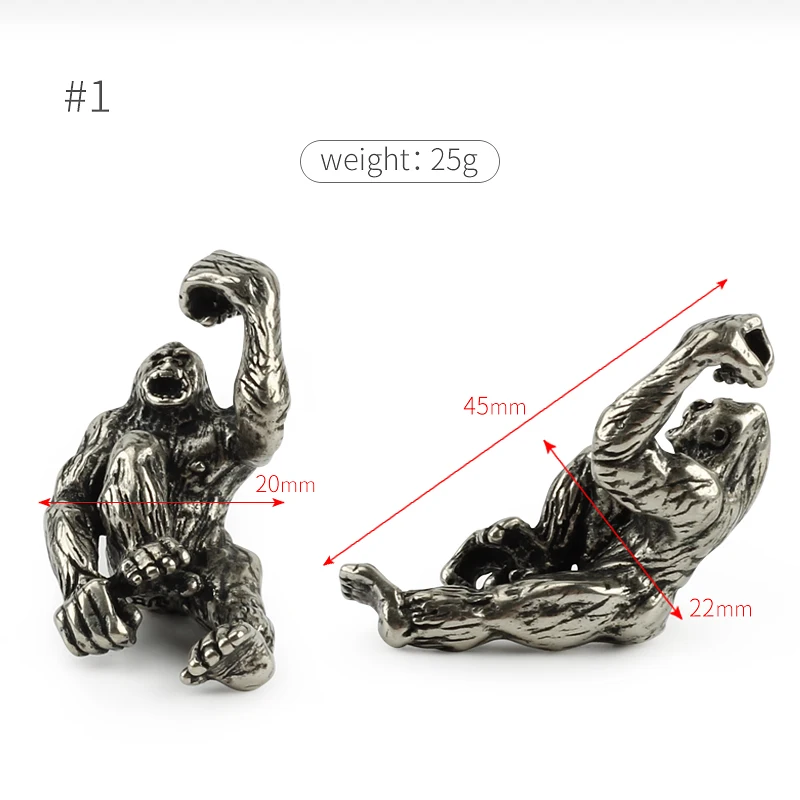 DIY Orangutan белый нож бусины латунь Сова бусины зонтик веревка кулон Серебристая медь Паракорд шарик