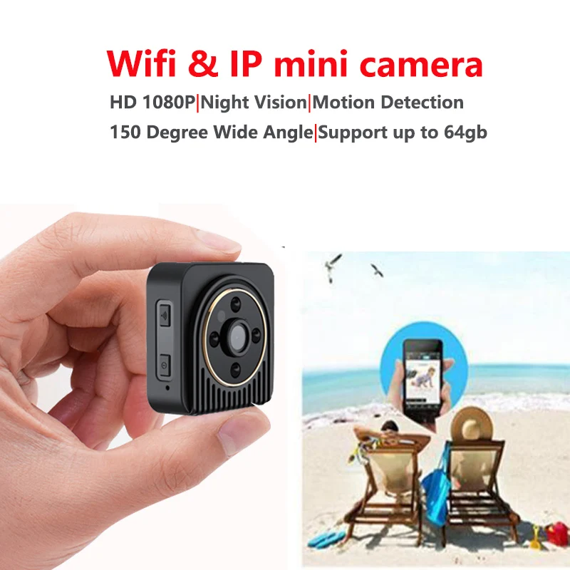 Wifi IP мини камера беспроводная HD 1080 P инфракрасные записывающие микрокамеры IR