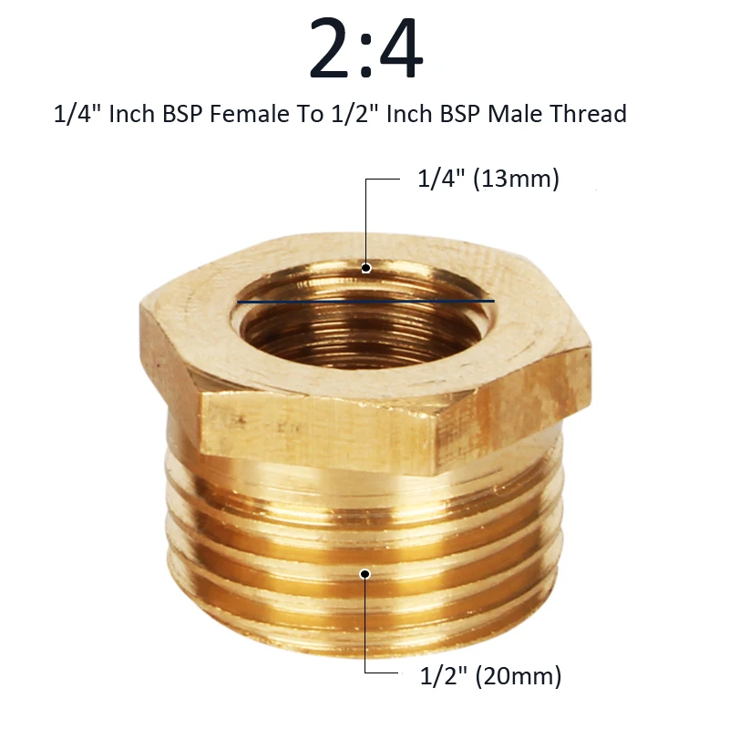 

10 шт., латунный фитинг для труб, редуктор 1/8 '1/4' 3/8 '1/2' дюйма, BSP, Соединитель с резьбой, соединительный соединитель, медный трубный фитинг