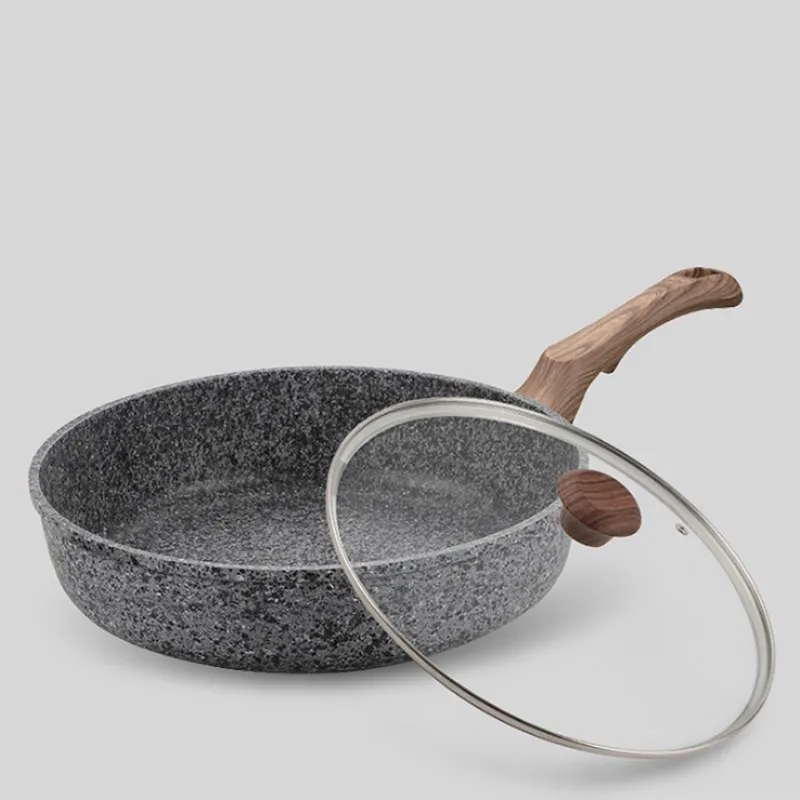 

Maifan Stone Pan Non-stick Frying Pan Fried Steak Pot Frying Pan Die-casting Pot Uncoated Frying Pot Kitchen Supplies