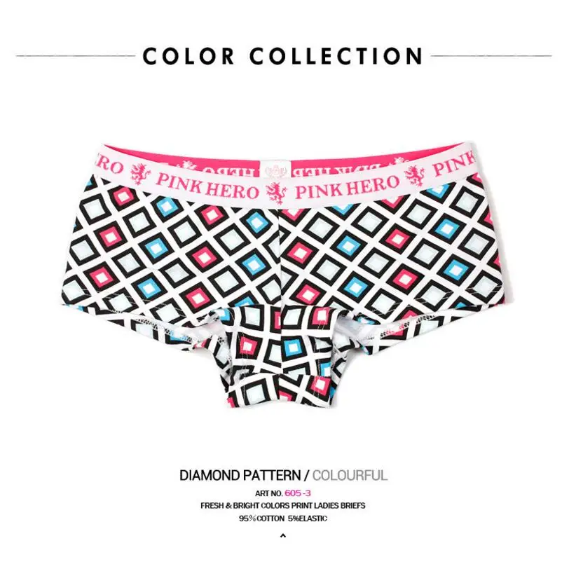 Pink Hero Для женщин Нижнее Бельё для девочек Трусики Шорты хлопковое ночное белье
