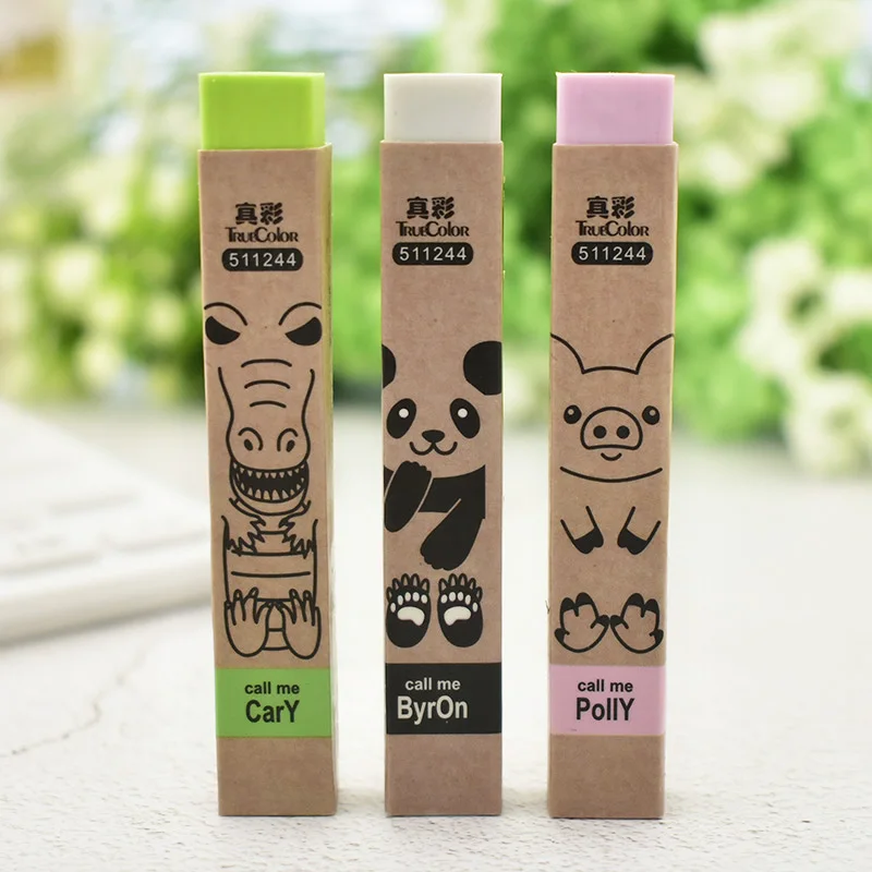 10 шт./лот Truecolor Kawaii прямоугольник Цветной 2B Карандаш резинкой для детей Подарки