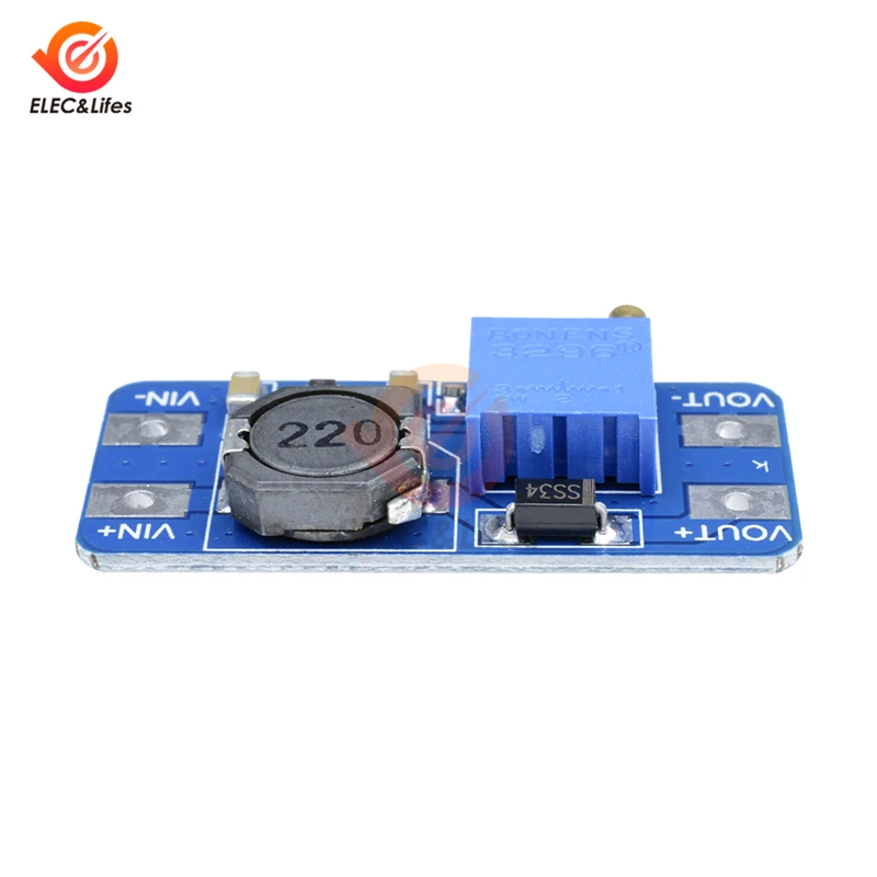MT3608 2A Max DC-DC Повышающий Модуль питания усилитель мощности 36 мм* 17 мм* 14 мм