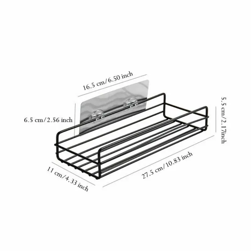 2019 New White Black Stainless Steel Shower Caddy Bathroom Wall Storage Rack Shelf Organiser Basket | Дом и сад