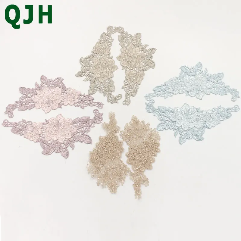8 шт. QJH Кружева Аппликация декоративное шитье ремесло одежда аксессуары цветок