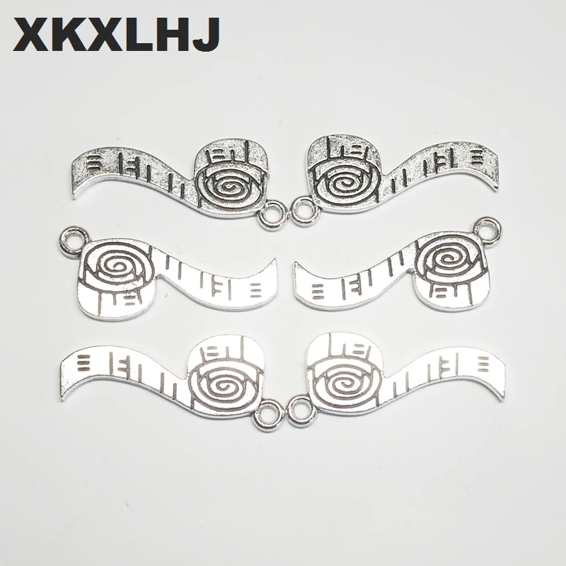 

XKXLHJ 10pcs Charms tape measure 27*11mm Tibetan Silver Plated Pendants Antique Jewelry Making DIY Handmade Craft