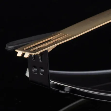 Super Thin light alloy Mens Half Rim Eyeglass Frame Spring Hinged Optical Glasses Gold Business style fashion 7658 | Аксессуары для