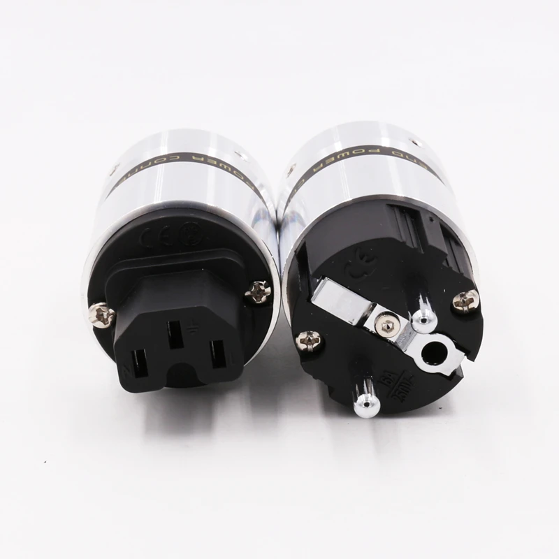 OEM X1pair Hifi аудио латунь родиевое покрытие силовой кабель удлинитель евро