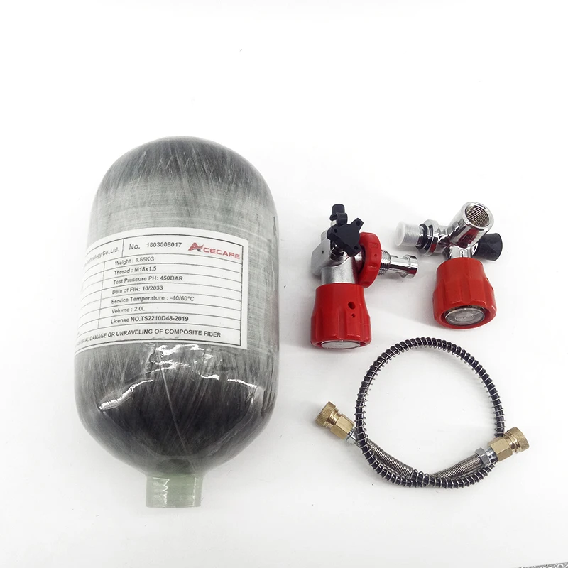 

AC52011 2L CE Scuba Pcp Air Tank/Air Rifle Pressure/Airforce Condor Paintball AirGun Tank Cylinder Pcp Valve Filling Station