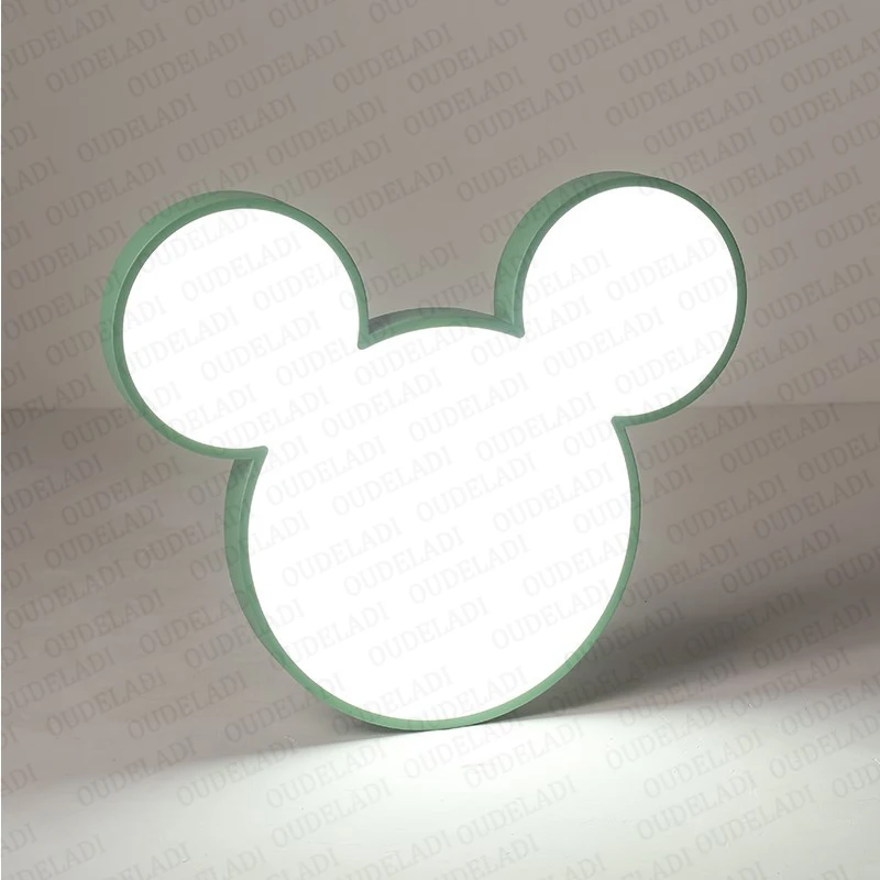 Lámpara de techo Led moderna de Mickey, lustre nórdico de macarrón, decoración para habitación de niños, candelabro, iluminación, accesorios de lámpara led