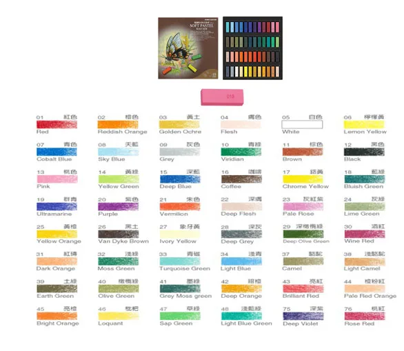 SIMBALION 24 цвета 48 цветов мягкая Пастельная короткая штанга тонер Цветной мел