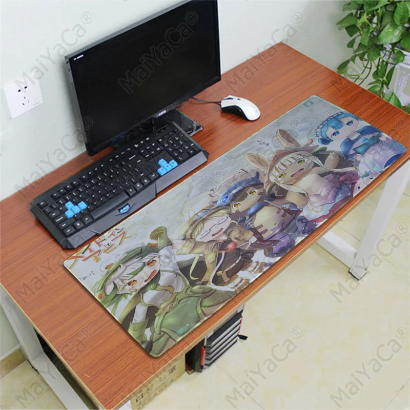 Lock Edge 40X90cm MaiYaCa коврик сделано в Abyss аниме индивидуальные коврики для мыши компьютера Аниме Коврик для мыши и ноутбука большой коврик для мыши клавиатуры коврик - Цвет: Lock Edge 40X90cm