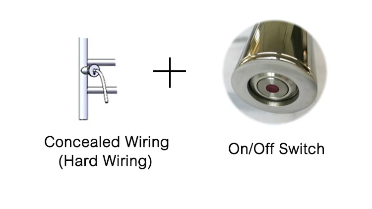Wire conceal switch Yijin HZ-927A полотенцесушитель из нержавеющей стали настенный держатель для полотенец Электрический Полотенцесушитель полотенцесушитель для ванной комнаты - Цвет: Wire conceal switch