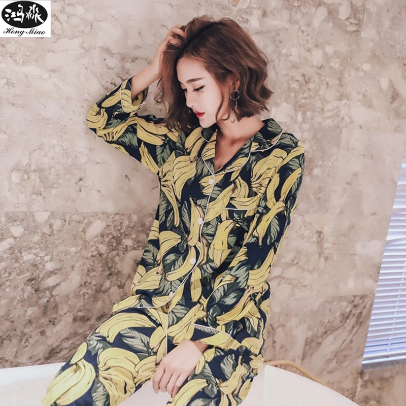 2017 новые осенние женские пижамы наборы с длинным рукавом дышащий хлопок костюм
