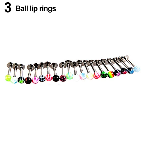20 шт. шаровой конус кости Стразы бровей губ для языка носа пупка кольца Лидер