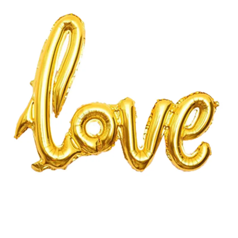 love gold Розовое золото соединение xoxo письмо воздушный шар из фольги любовь Globos Свадебные украшения день рождения свадьба шары юбилей шары - Цвет: love gold