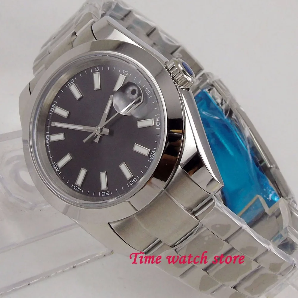 Роскошный автоматический мужской светящийся черный циферблат 40 мм bezel165|Мужские