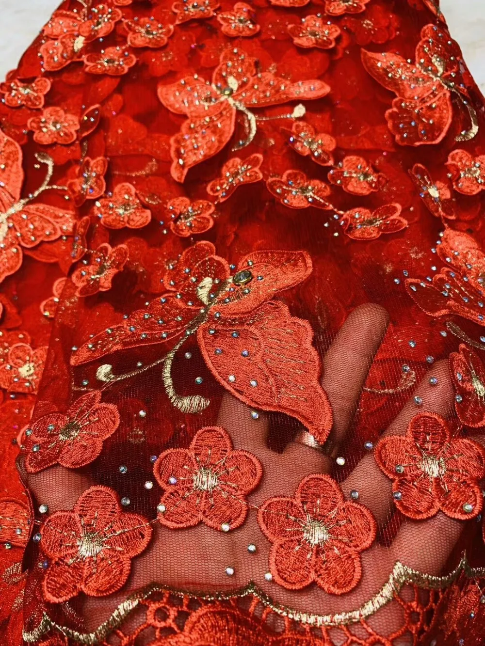 2019 последние голубая бабочка в нигерийском стиле кружево ткань Высокое качество