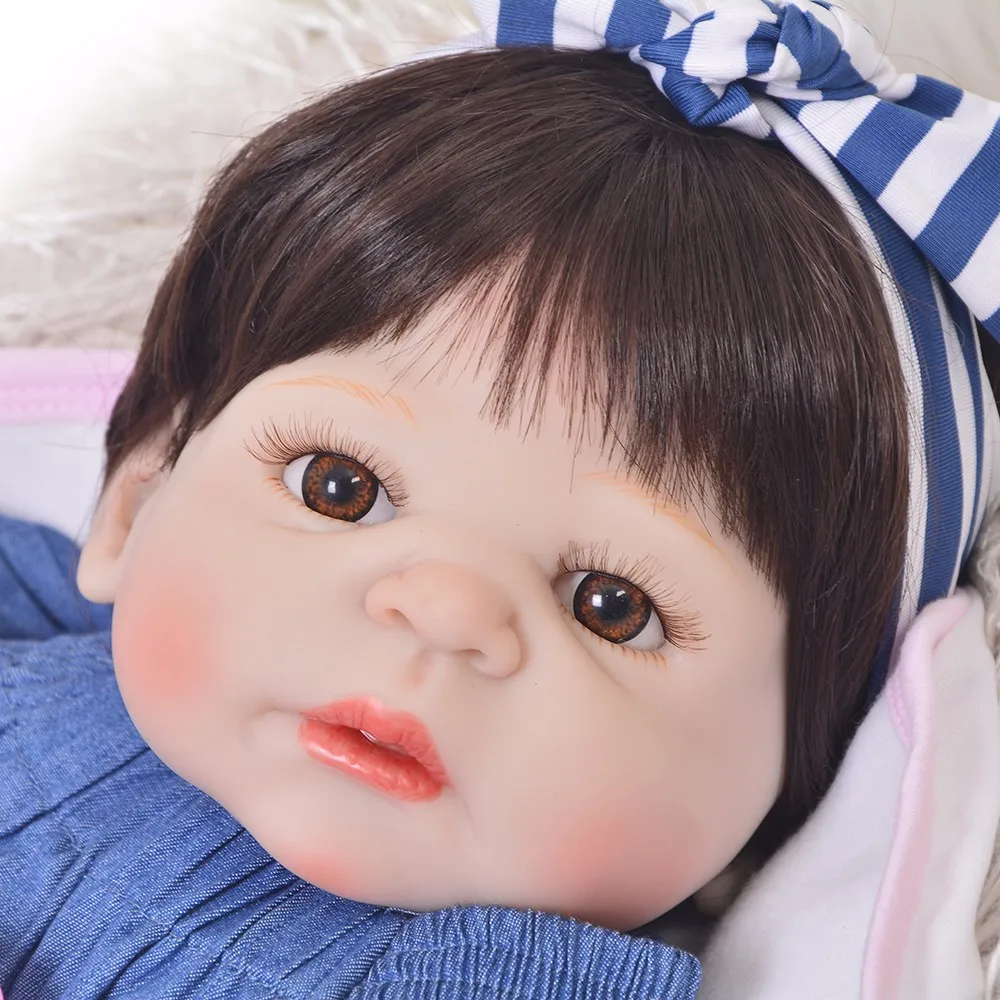 Кукла Reborn Baby Bebes 57 см силиконовые реалистичные куклы ручной работы