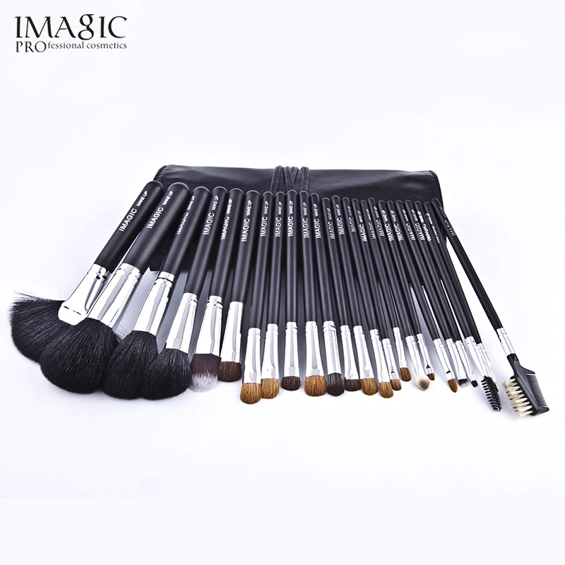 24Pcs/Set Makeup Brushes IMAGIC Black Set Pro Brush Tools Foundation Powder Eyeshadow beauty Lip Tool | Красота и здоровье