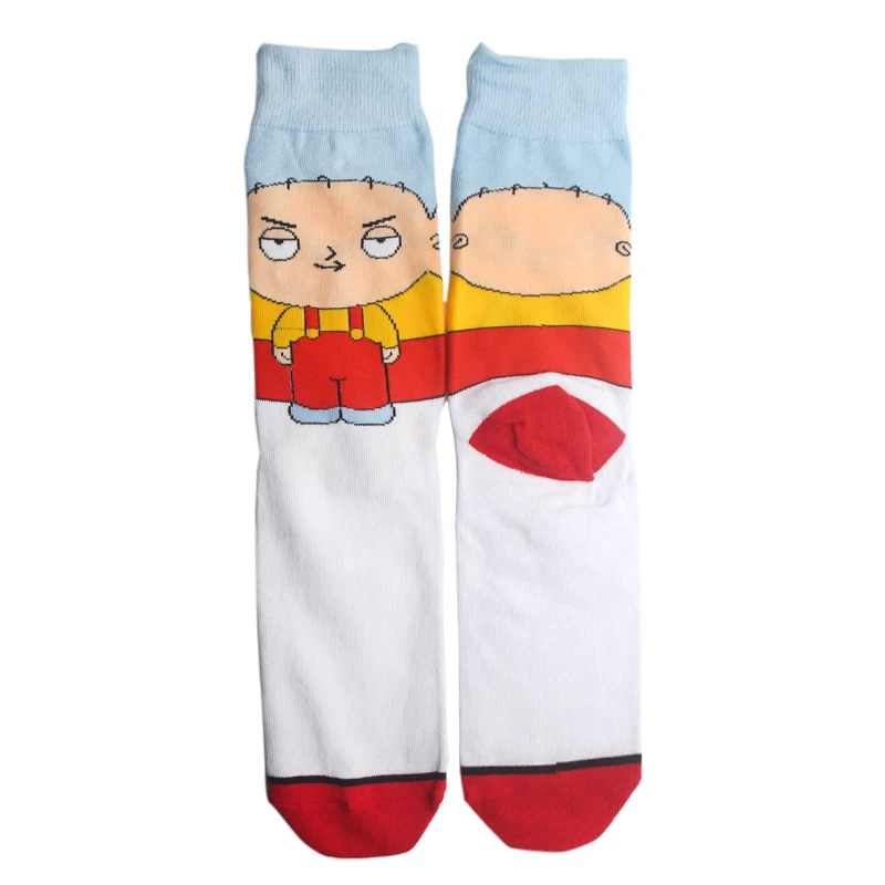 3 P3872 1 Pair Fashion Personalised Socks Family Guy Funy Happy Unisex Socks - Цвет: 3