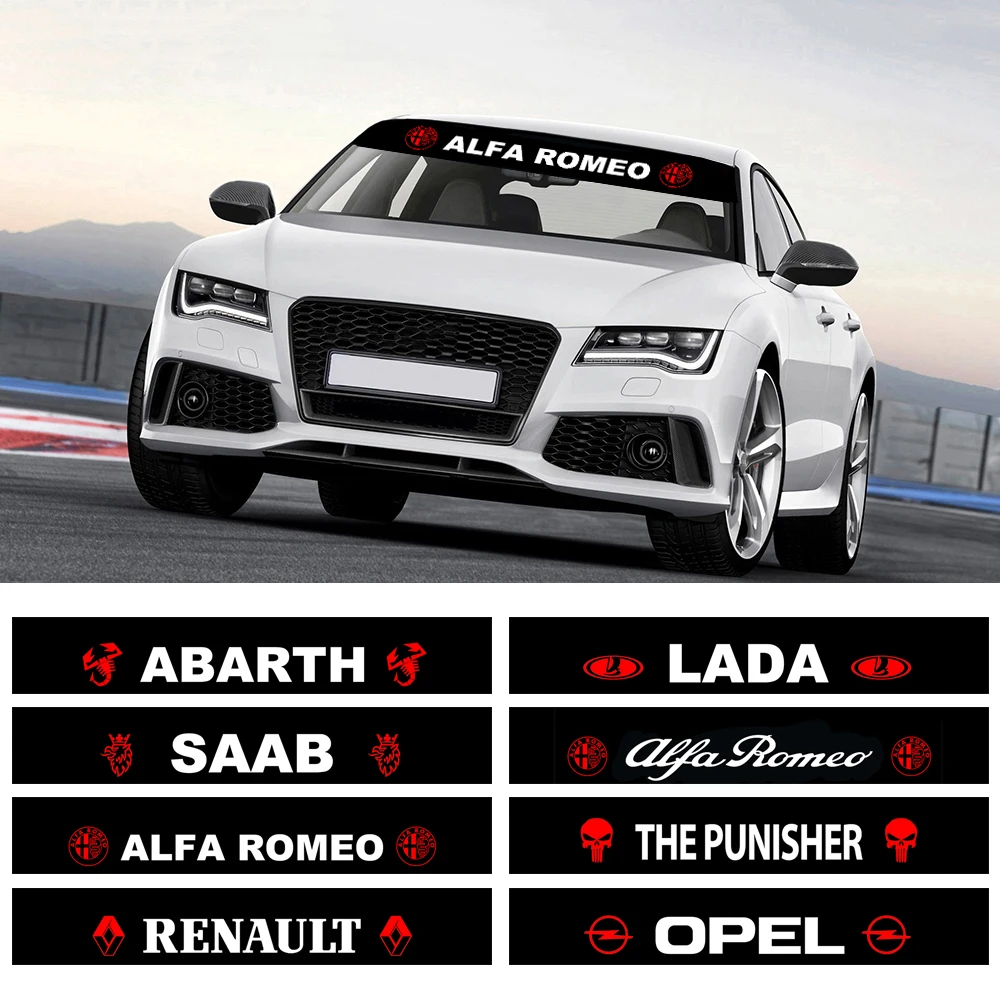 Автомобильный Стайлинг солнцезащитный козырек лобовое стекло баннер