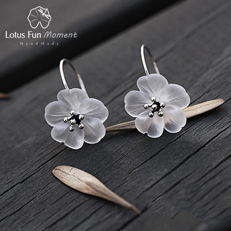 Lotus Fun Moment реального 925 пробы серебро природный Дизайнер Модные украшения цветок в