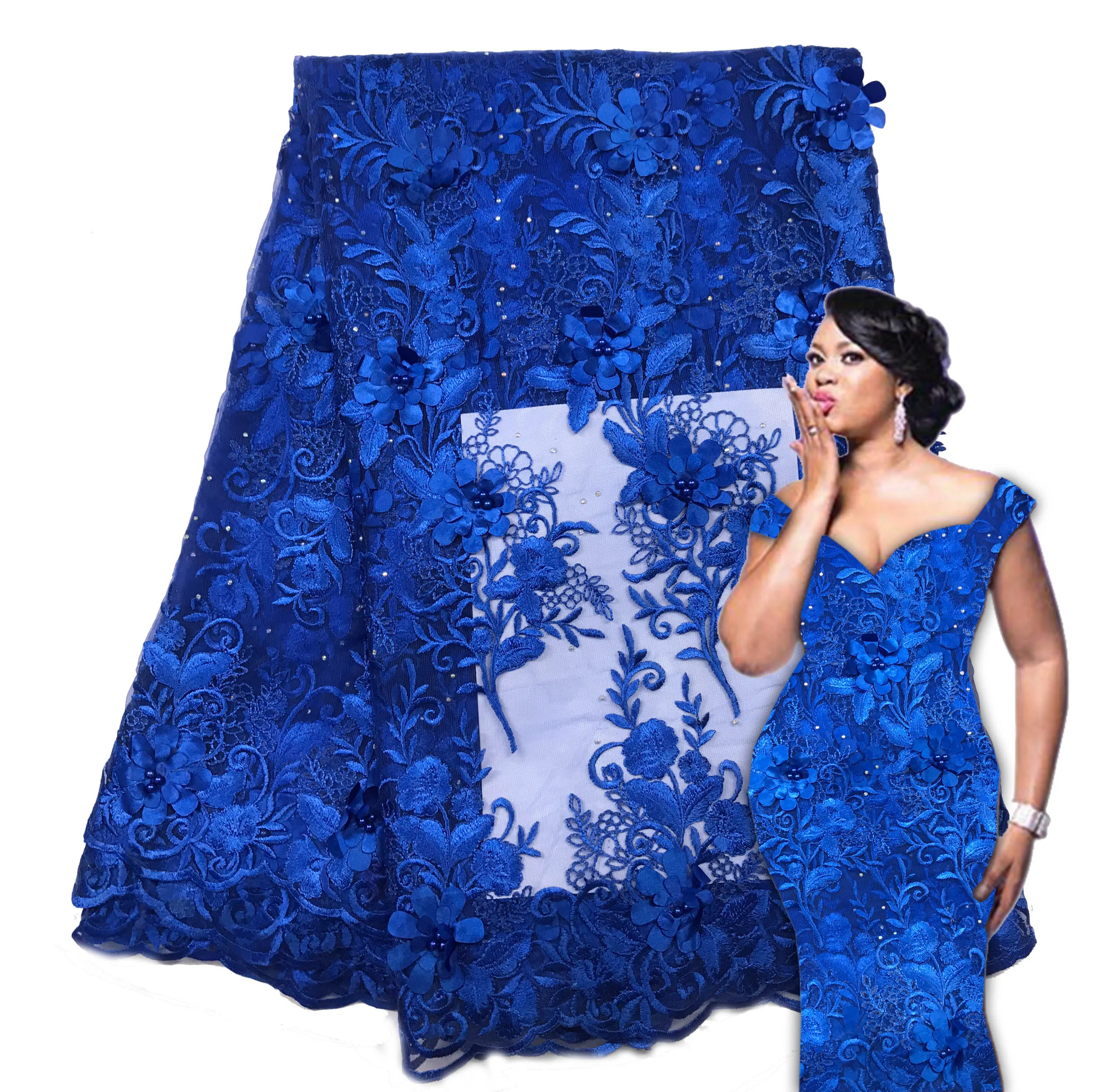 

Bruids Nigeriaanse Bruiloft Kant Materialen 3D Lace Stof Hoge Kwaliteit 2019 Afrikaanse Kant Stof Op Koop Kralen Kant Stof wijn