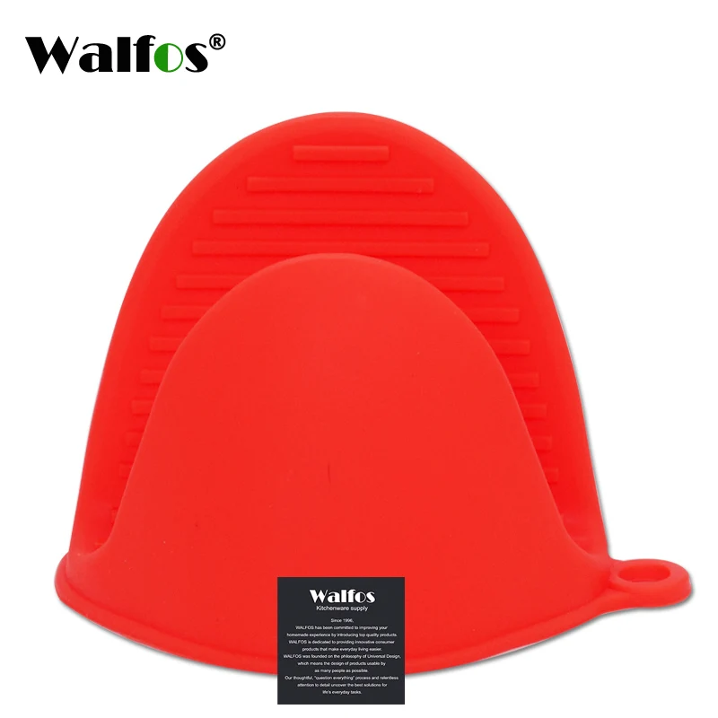 WALFOS Red WALFOS пищевая 1 шт. термостойкие микроволновые инструменты для приготовления пищи Силиконовая прихватка для духовки ручки для приготовления пищи Нескользящая силиконовая подставка для горшка - Цвет: WALFOS Red