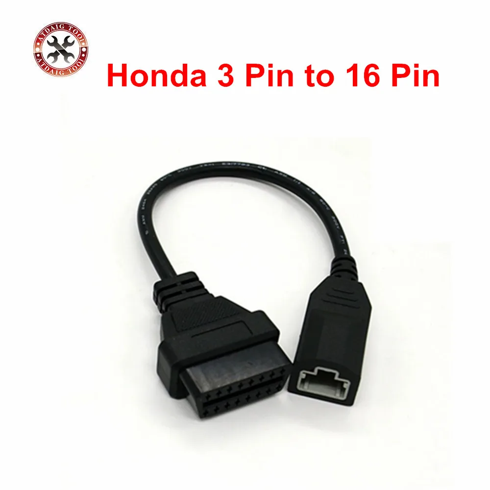 Лидер продаж OBD 2 кабеля для Honda 3pin OBD1 адаптер OBD2 OBDII Для 3 pin до 16 контактный разъем