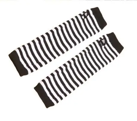 

10pcs Women Striped Elbow Gloves Warmer Knitted Long Fingerless Ladies Gloves Elbow Mittens Christmas Accessories Gift