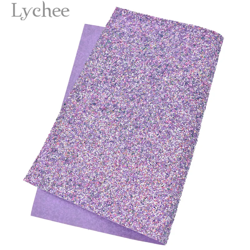 Lychee Life 29x21cm A4 Stripe Sequins PU Fabric High Quality Sewing Synthetic Leather DIY Material For Handbag Garments | Дом и сад