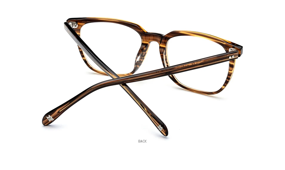 Acetate Eyeglasses Frame Men Square Prescription Glasses New Men's Male Myopia Optical Frames Clear Spectacles Eyewear 9114