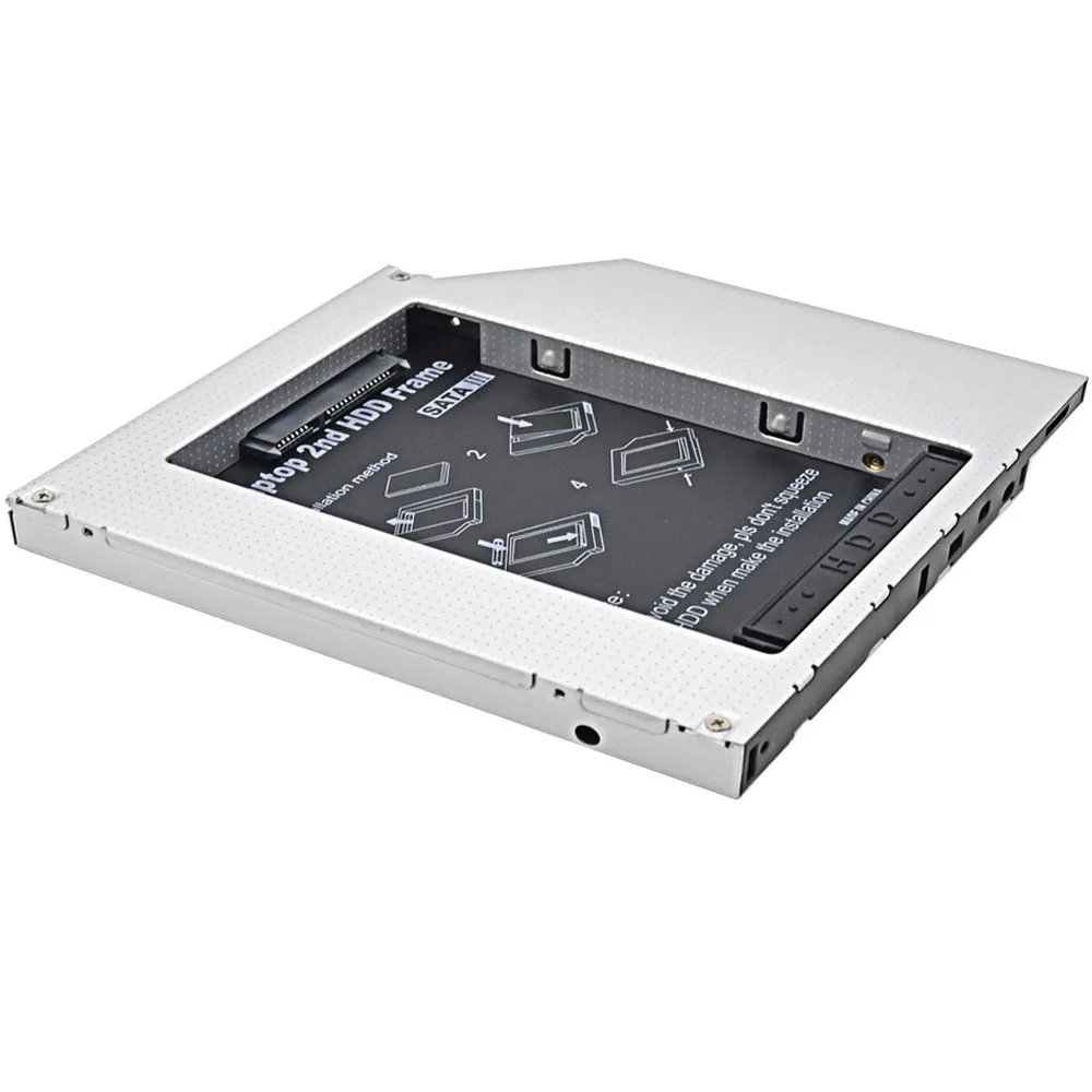 Высокое качество Универсальный 9 5 мм SATA 3 0 2nd HDD Caddy для 2 &quotкорпус SSD жесткий диск