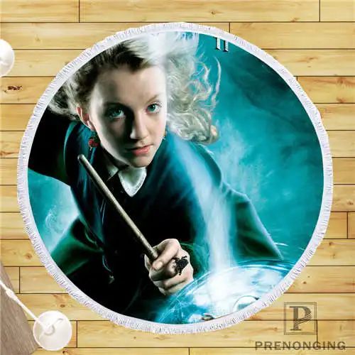 Round beach blanket Пользовательские DIY из микрофибры по индивидуальному заказу ткань harry_potter круглый пляжный коврик полотенце напечатано по требованию 150 см#19-01-28-67 - Цвет: Round beach blanket