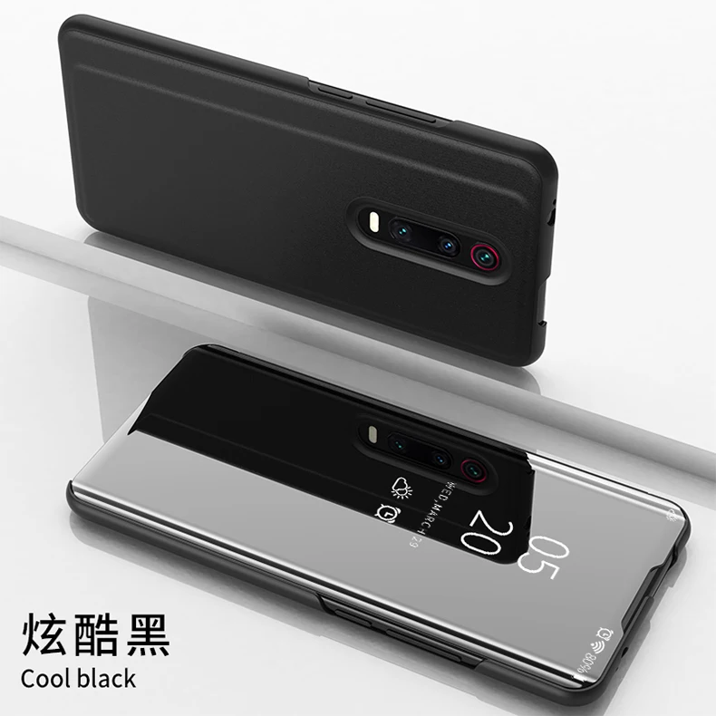 Роскошный прозрачный умный зеркальный флип чехол для телефона Xiaomi 9 9se 8 Pro Lite mix2 mix3