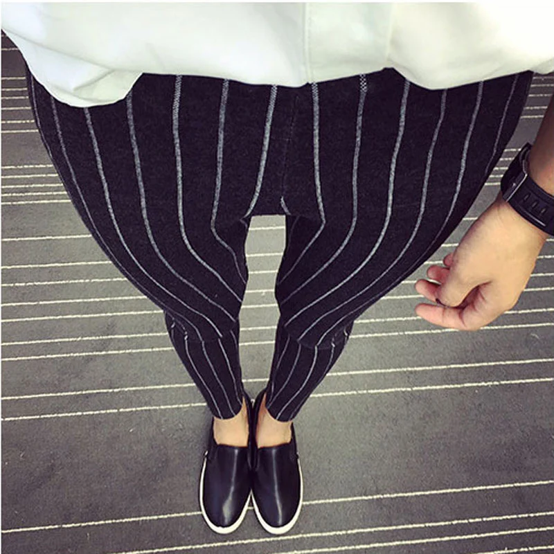 Женские леггинсы с вертикальными полосками BIVIGAOS повседневные хлопковые