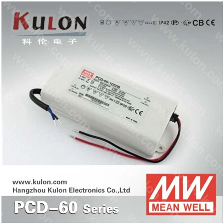 Оригинальный Регулируемый источник питания Meanwell PCD 60 1050B Вт мА с PFC для