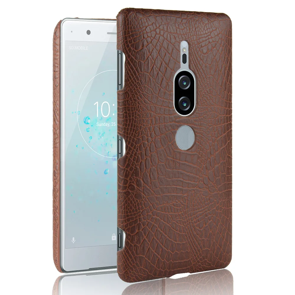 For Sony Xperia XZ2 Premium /XZ 2 Case Slim Crocodile Pattern Leather Back Cover Hard Shield Smart Phone Protective Bag Shell |