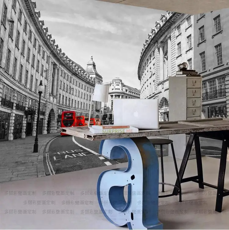 Настенная 3D-обои в стиле ретро большие размеры | Обустройство дома
