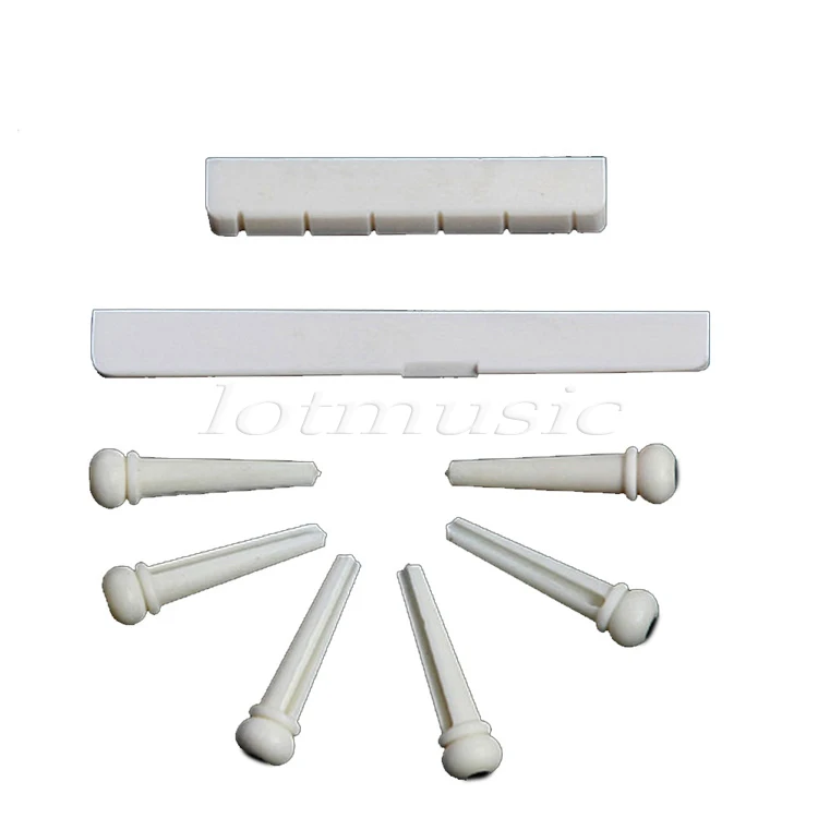 A set Of Classical Guitar Bone Bridge Saddle Nut Pins Set | Спорт и развлечения