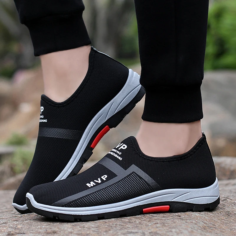 GUDERIAN New Spring Sneakers Men Casual Shoes Fashion Outdoor Walking Breathable Slip-On Loafers Zapatos Hombre | Обувь
