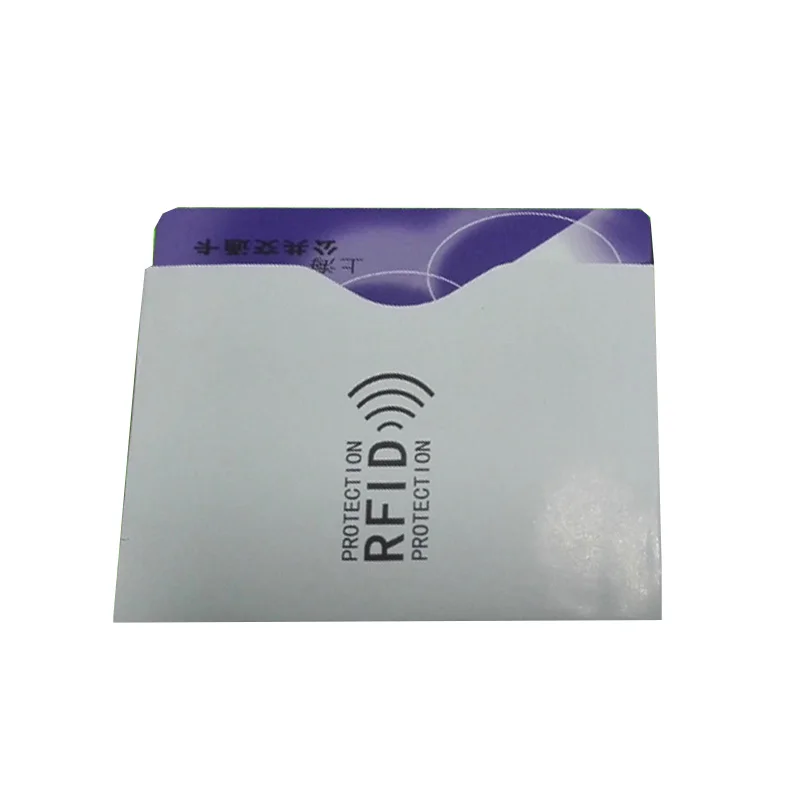 1шт 5шт Алюминиевый Блокирующий Rfid Кошелек для карты банка с чехлом для идентификационного документа Металлический 6*9см on