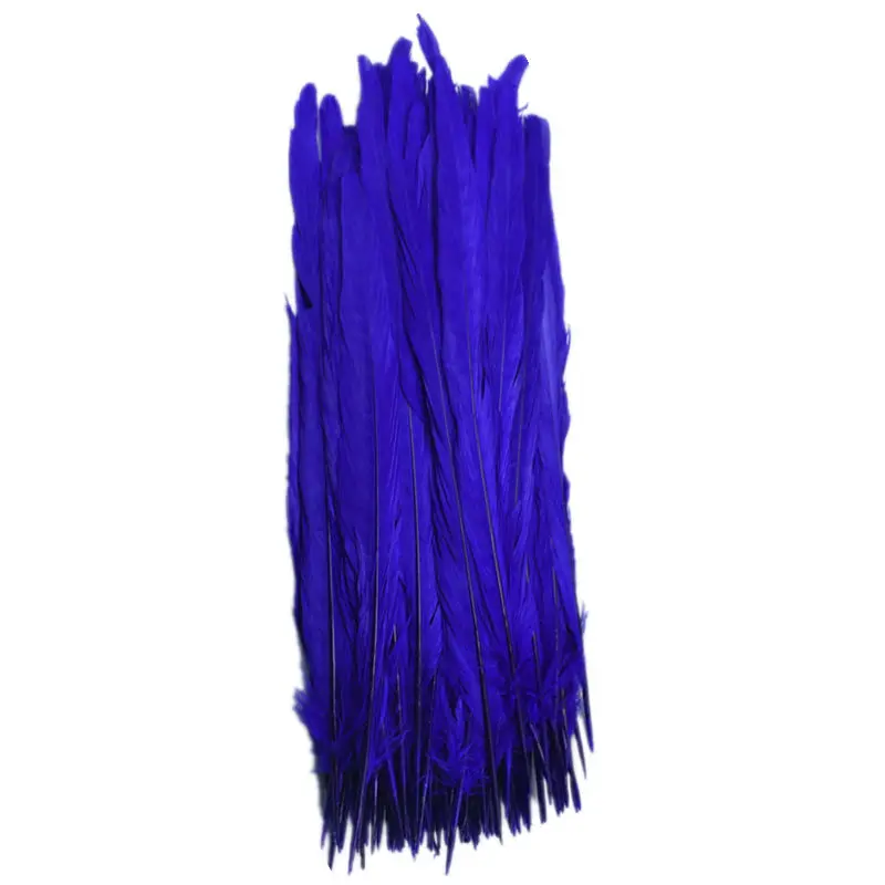 Высокое качество 10 шт./лот Королевский синий женский хвост фазана перо 25-30 см DIY