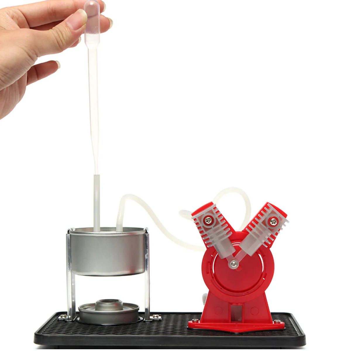 Двойная живая модель с паровым двигателем комплект + led генератор обучающее