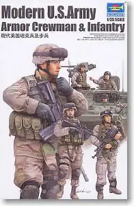 Модель Trumpeter масштаб 1/35 фигурка солдата 00424 Современная американская армия Броня