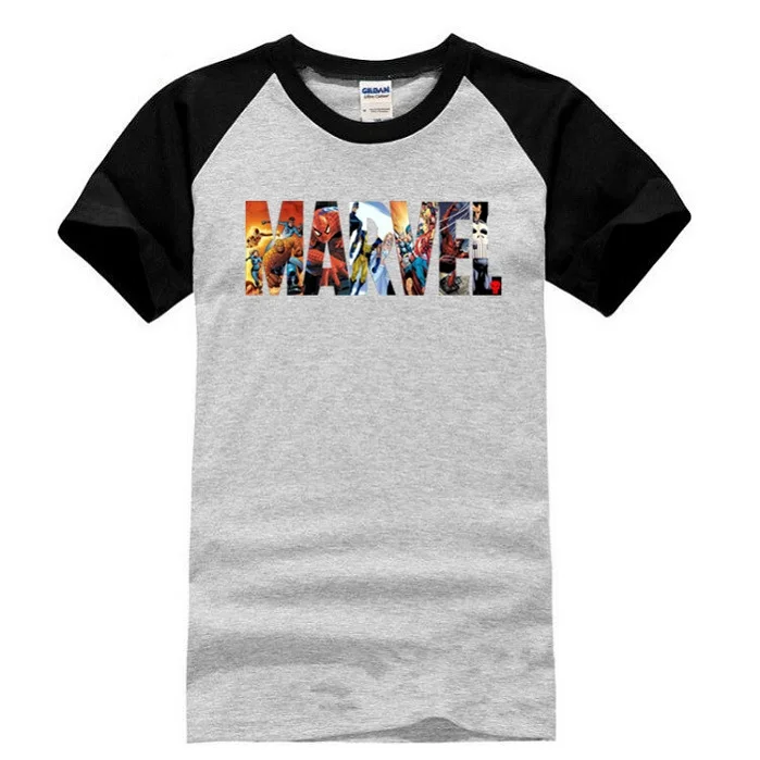 Новый дизайн Мужская футболка Marvel супергерой Мужская/женская с принтом круглый